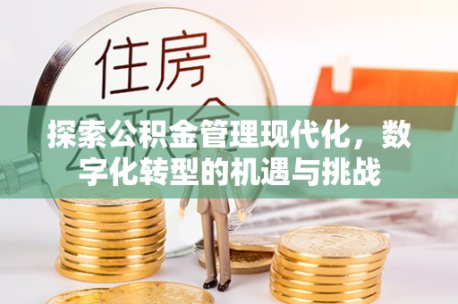 泗阳探索公积金管理现代化，数字化转型的机遇与挑战