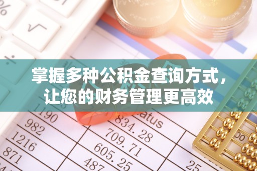 泗阳掌握多种公积金查询方式，让您的财务管理更高效