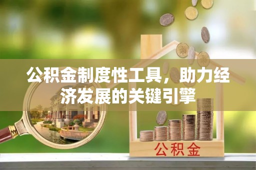 泗阳公积金制度性工具，助力经济发展的关键引擎