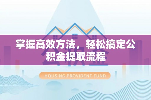 泗阳掌握高效方法，轻松搞定公积金提取流程