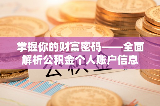 泗阳掌握你的财富密码——全面解析公积金个人账户信息