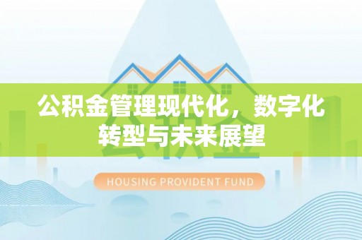 泗阳公积金管理现代化，数字化转型与未来展望