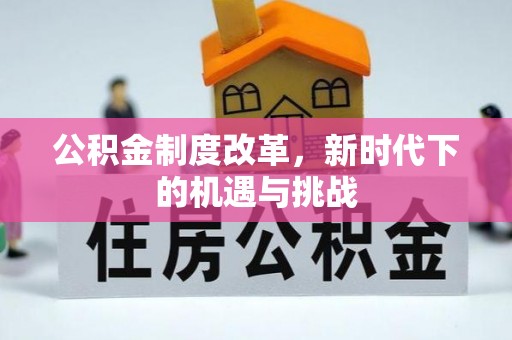 泗阳公积金制度改革，新时代下的机遇与挑战