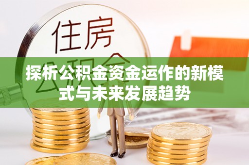 泗阳探析公积金资金运作的新模式与未来发展趋势
