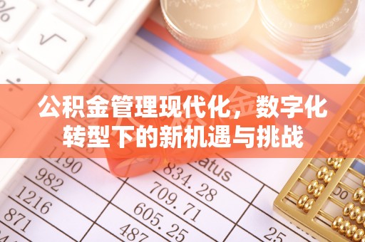 泗阳公积金管理现代化，数字化转型下的新机遇与挑战